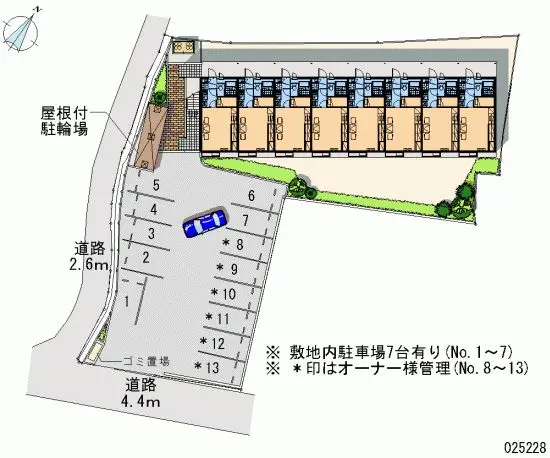 ★手数料０円★広島市安佐北区口田南７丁目　月極駐車場（LP）